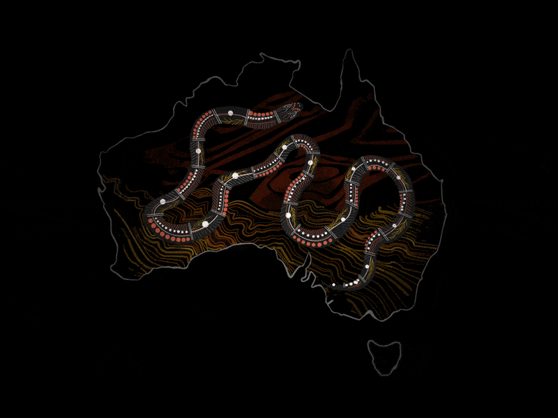 Story Maps Australia Rainbow Serpent animation