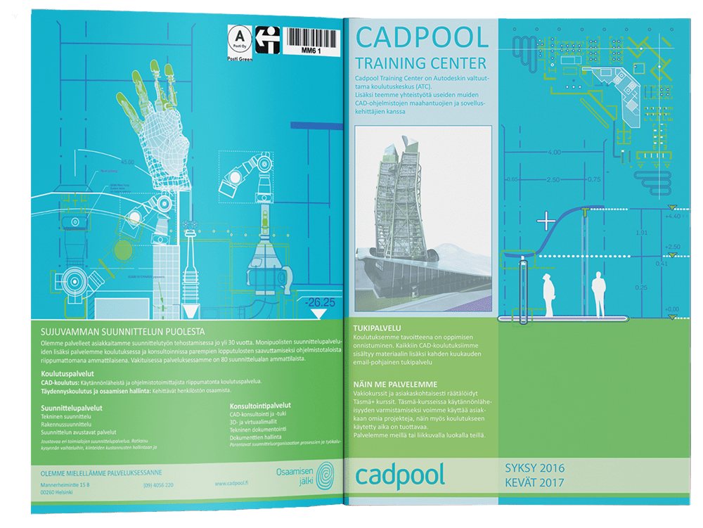 Cadpool Course Schedule 2016-2017 print design brochure cover