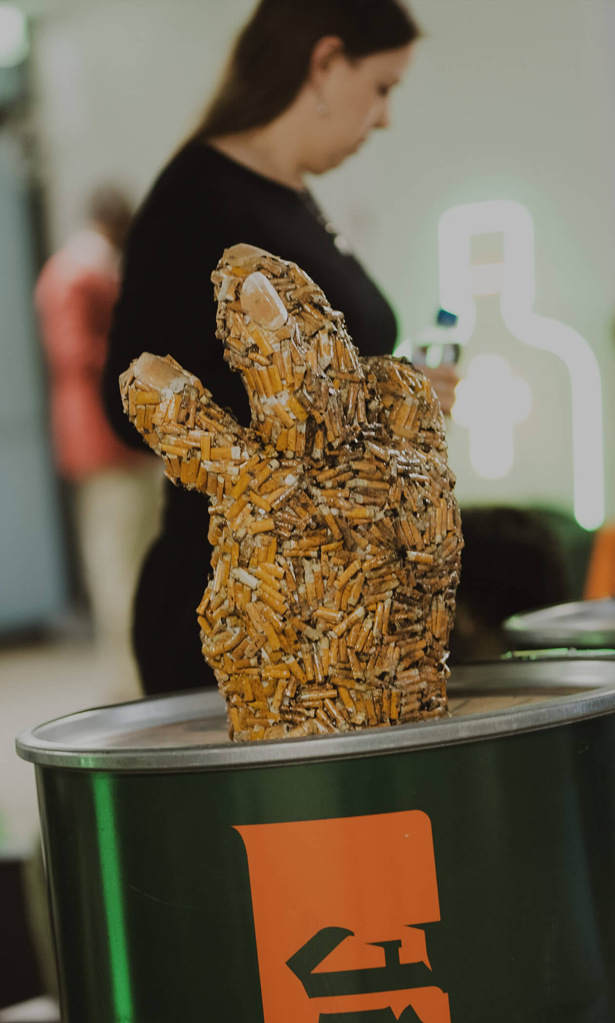 Thank You For Not Toxic Wasting recycled sculpture Jesse Paananen Photography