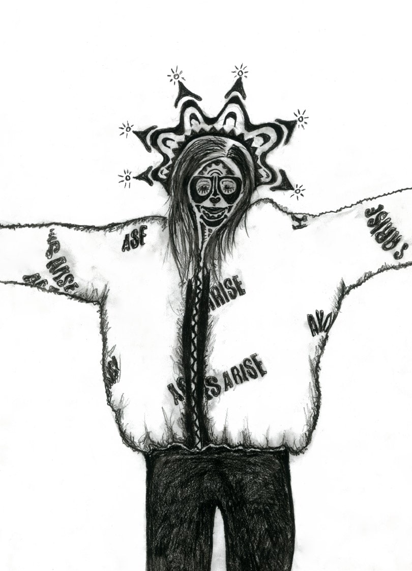 Visio Festival 2022 Charcoal portrait of LTJ Bukem by VV-machine