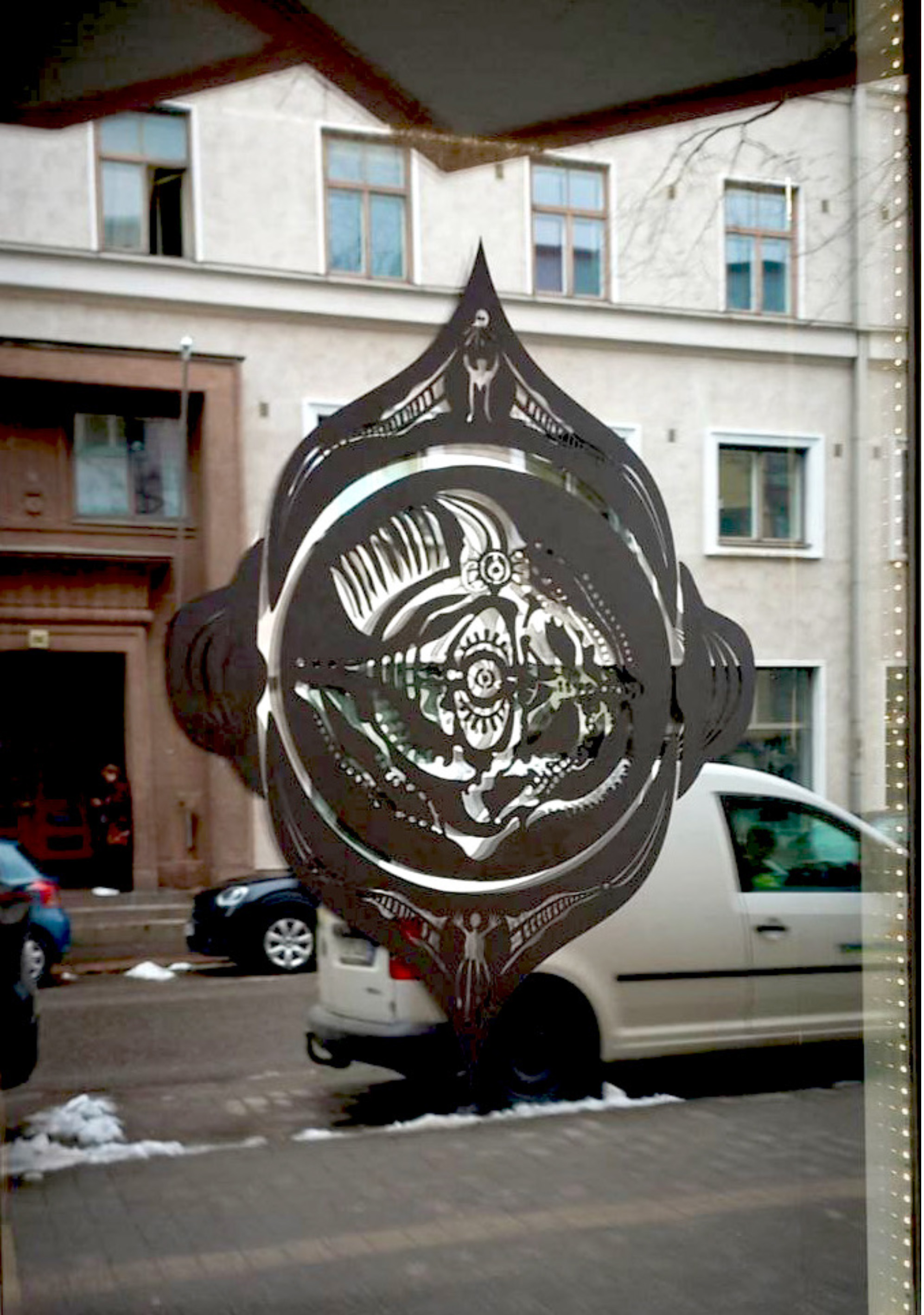 Globe art point Window decal VV-machine